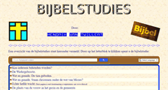 Desktop Screenshot of bijbelstudies.com